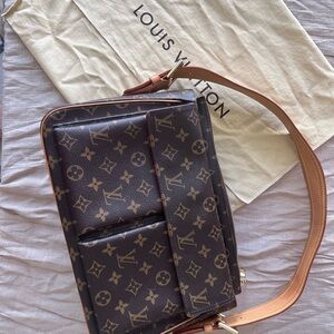 Louis Vuitton Brown Monogram Shoulder Bag Viva Cite GM